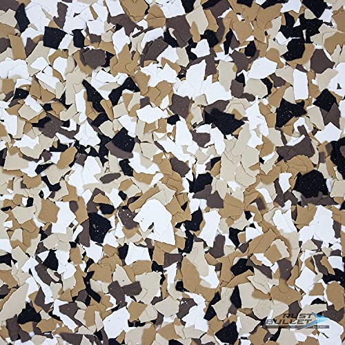 RUST BULLET Decorative Color Flakes - Autumn Brown - Customize Concrete Floors with 1 LB of Durable, UV-Resistant Vinyl Chips for Stunning, Long-Lasting Designs - Image 1