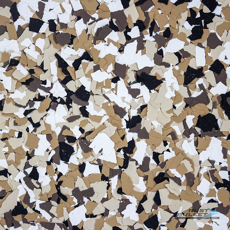 RUST BULLET Decorative Color Flakes - Autumn Brown - Customize Concrete Floors with 1 LB of Durable, UV-Resistant Vinyl Chips for Stunning, Long-Lasting Designs - Image 5