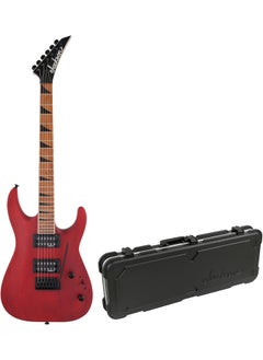 Jackson JS Series Dinky Arch Top JS24 DKAM 6String Electric Guitar RightHanded Red Stain Bundle with Jackson DinkySoloist MultiFit Molded Case Black 2 Items