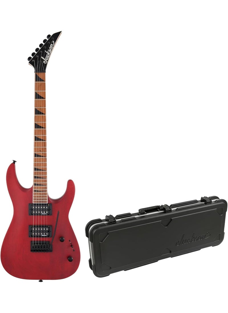 Jackson - Jackson JS Series Dinky Arch Top JS24 DKAM 6String Electric Guitar RightHanded Red Stain Bundle with Jackson DinkySoloist MultiFit Molded Case Black 2 Items - Image 1