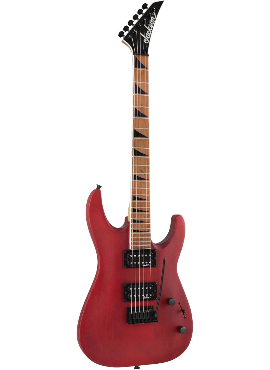 Jackson - Jackson JS Series Dinky Arch Top JS24 DKAM 6String Electric Guitar RightHanded Red Stain Bundle with Jackson DinkySoloist MultiFit Molded Case Black 2 Items - Image 1