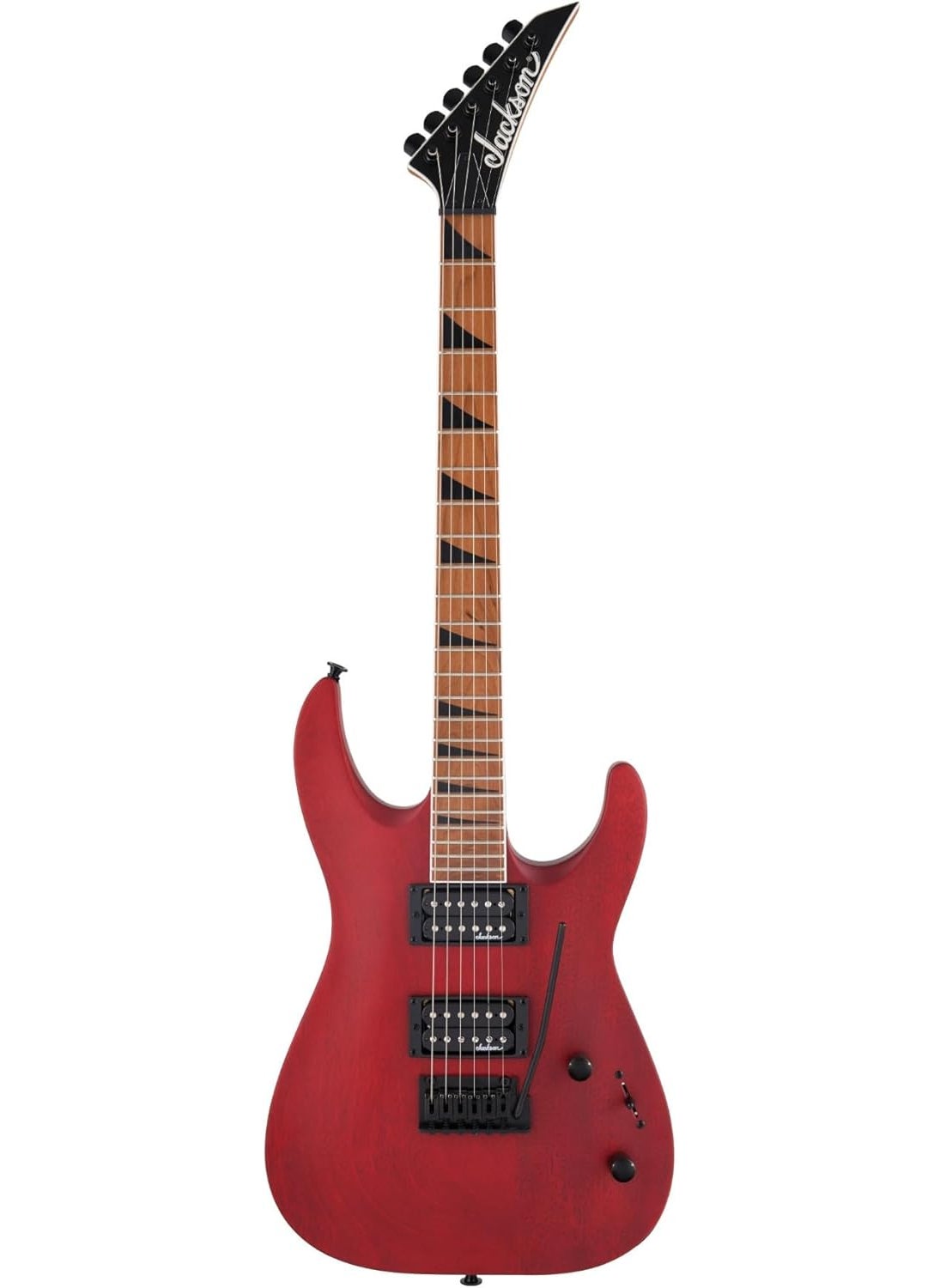 Jackson - Jackson JS Series Dinky Arch Top JS24 DKAM 6String Electric Guitar RightHanded Red Stain Bundle with Jackson DinkySoloist MultiFit Molded Case Black 2 Items - Image 1