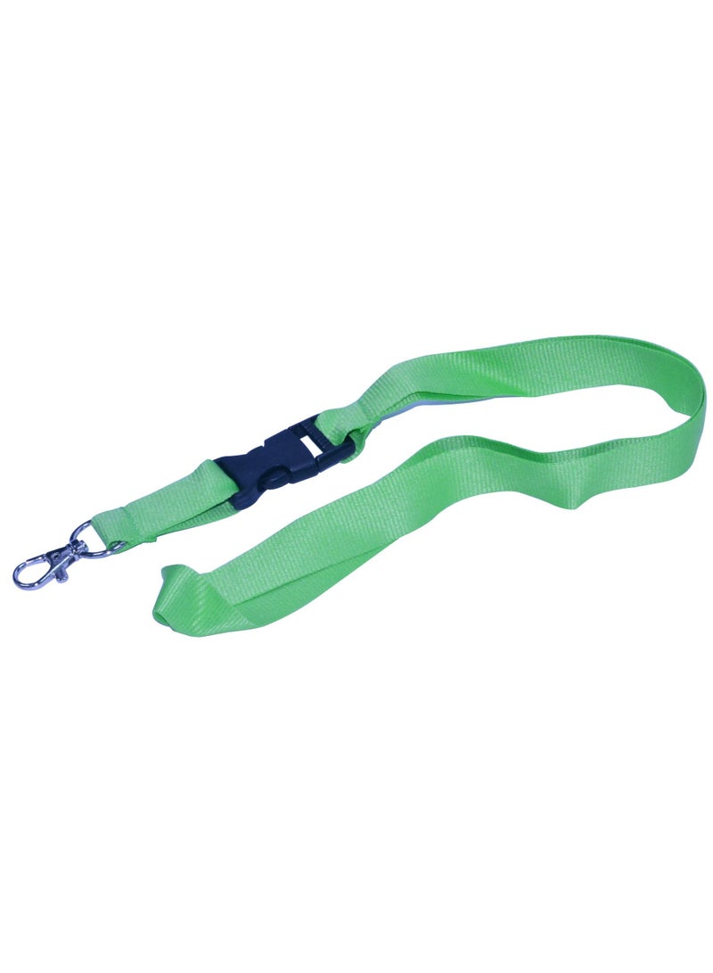 FIS 10-Piece FIS Lanyard Green with Metal Hook & Plastic Buckle, 2X90cm - FSNAPGR/10 - Image 2