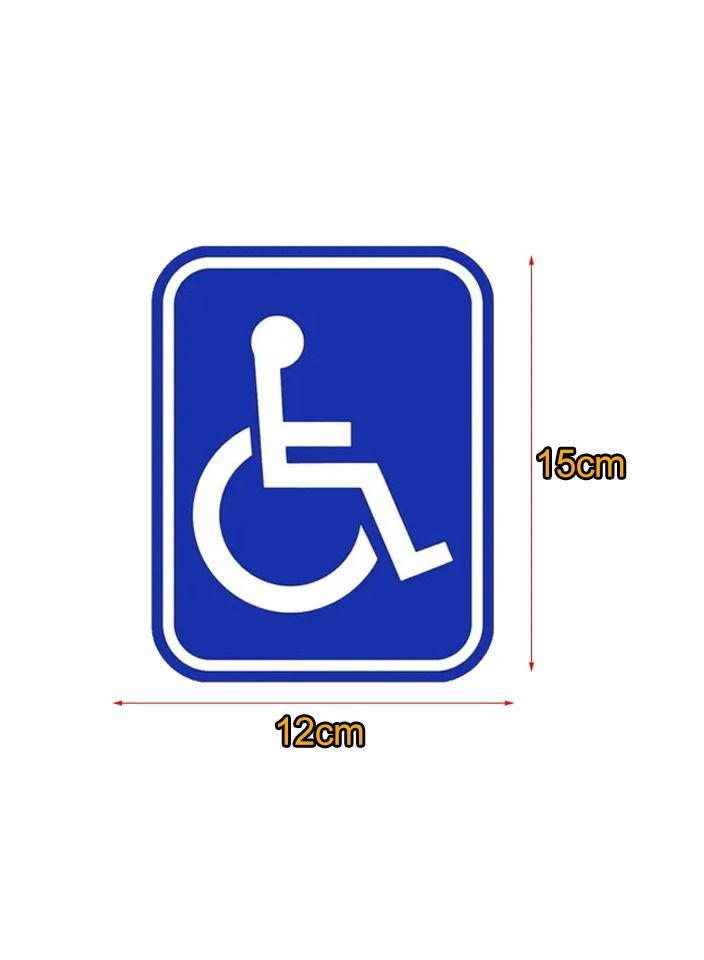 ملصق نافذة سيارة مع رمز الإعاقة من PVC لكرسي متحرك، قطعة واحدة - Image 3