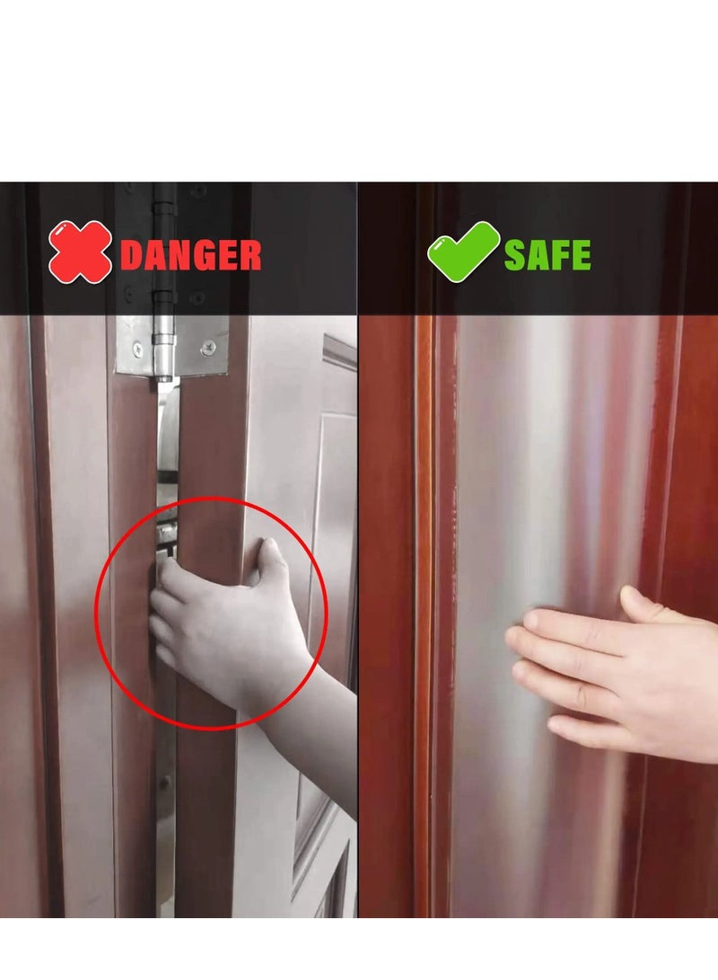 KASTWAVE Finger Clip Door Guard, Child Door Seam Anti-Pinch Hand Protection Strip Door Protector Baby Finger Clip Door Guard 90 Degree Plus 180 Degree Door Guard Set  - Image 4