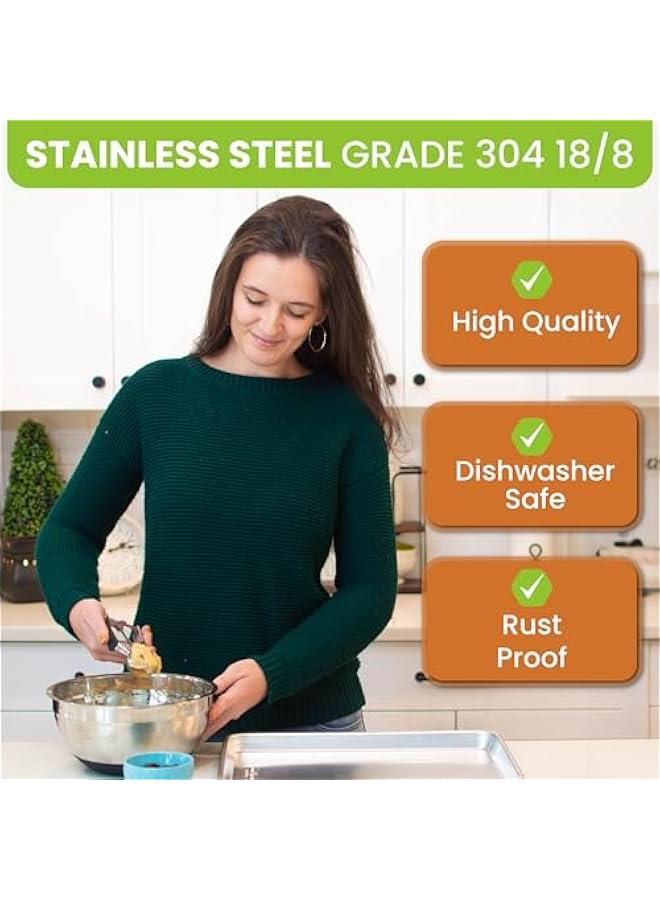 Small 1 Tablespoon Stainless Steel Cookie Scoop for Baking - Multifunctional #60 Cookie Dough Scoop with Trigger Release - Kitchen Scooper for Food - Dishwasher Safe Melon Baller - Black - Image 2