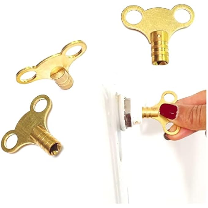 PACK OF 2 - BRASS RADIATOR KEY - RADIATOR BLEED KEY, EASY GRIP - VENTING AIR VALVE - Image 2