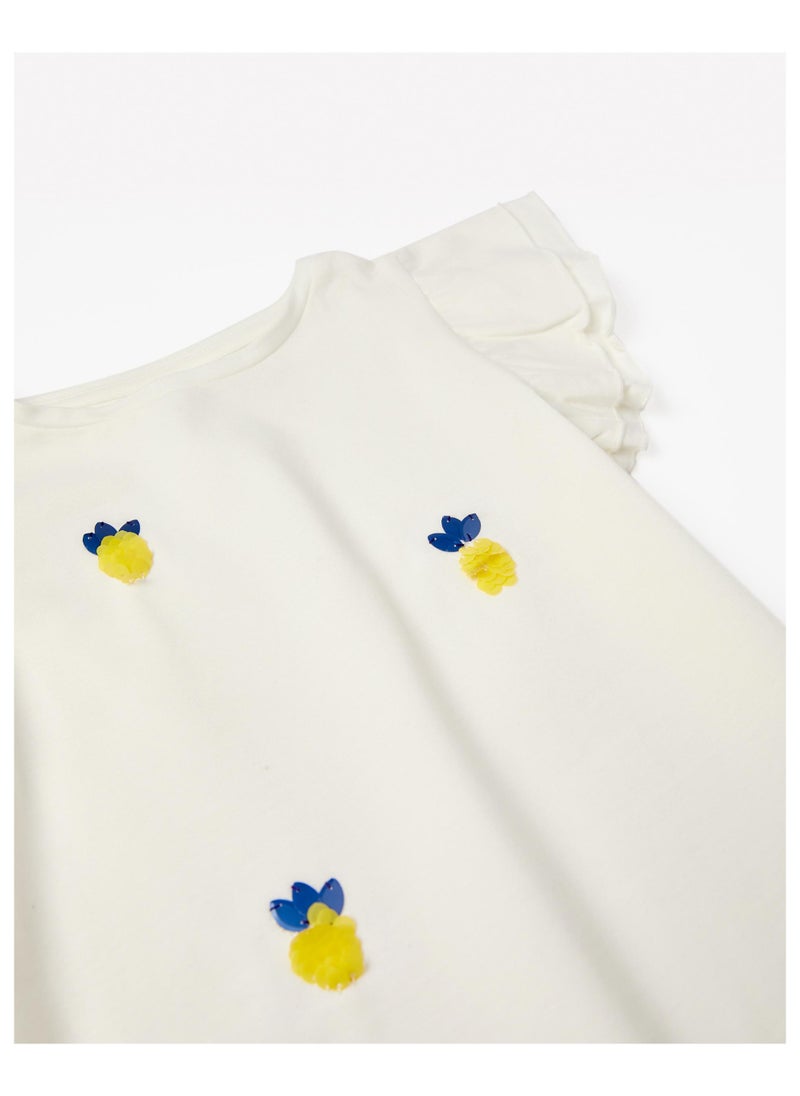 Zippy - Zippy Cotton T-Shirt With Sequins For Girls - Image 1