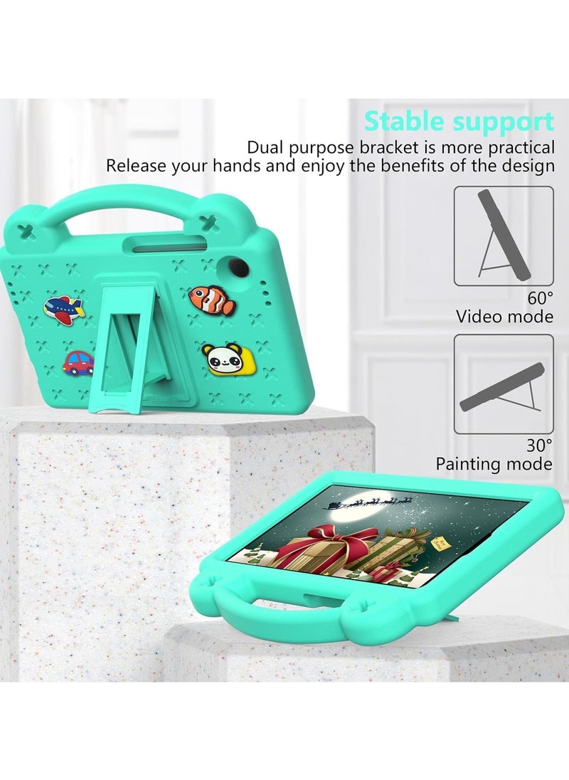 VKL - Compatible with Samsung Galaxy Tab A9 (2023), Shockproof Protective Case with Shoulder Strap Handle Holder, Lightweight EVA Kid-friendly, Drop Resistant (Green) - Image 1
