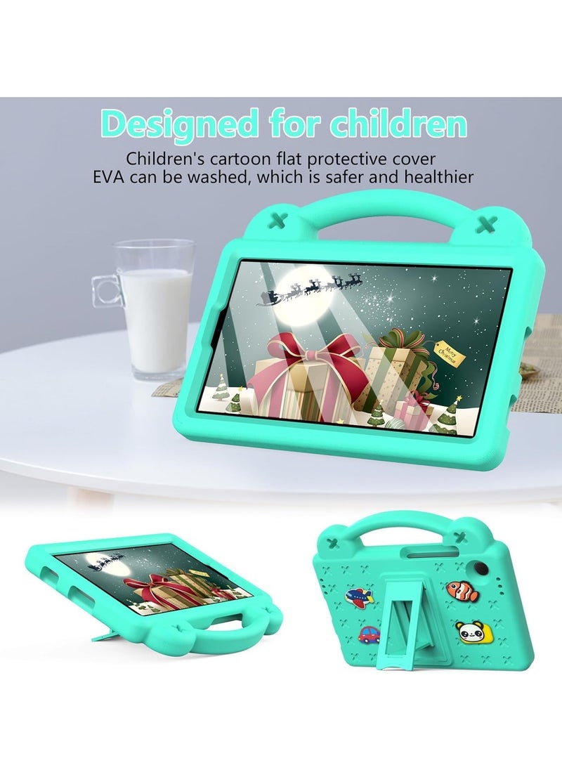 VKL - Compatible with Samsung Galaxy Tab A9 (2023), Shockproof Protective Case with Shoulder Strap Handle Holder, Lightweight EVA Kid-friendly, Drop Resistant (Green) - Image 1