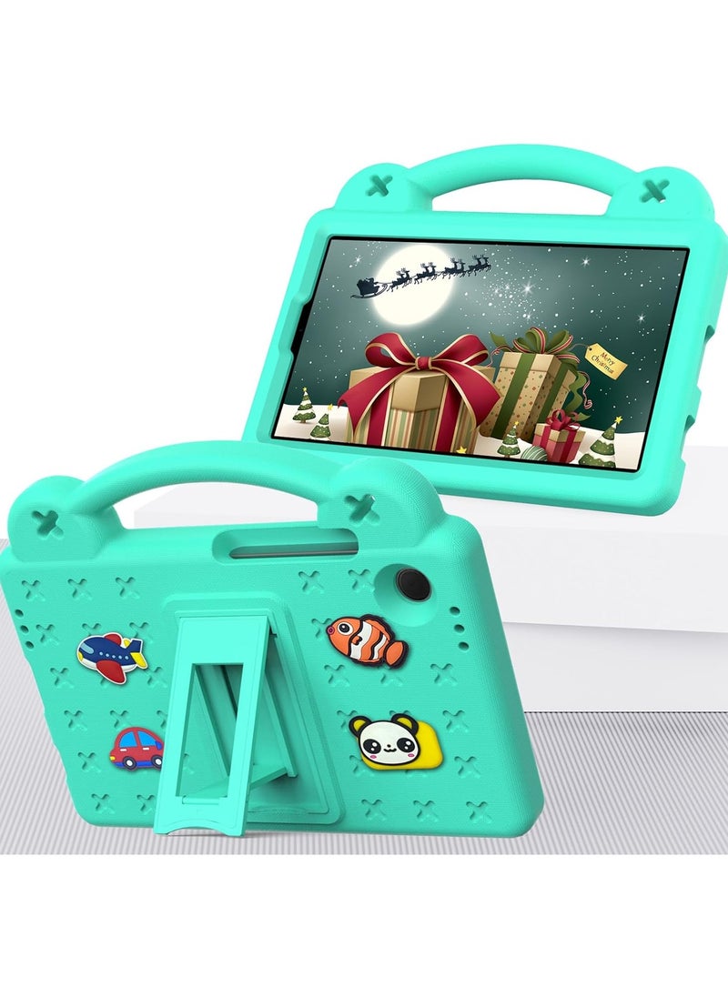 VKL - Compatible with Samsung Galaxy Tab A9 (2023), Shockproof Protective Case with Shoulder Strap Handle Holder, Lightweight EVA Kid-friendly, Drop Resistant (Green) - Image 1