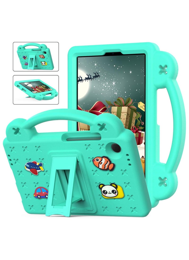 VKL - Compatible with Samsung Galaxy Tab A9 (2023), Shockproof Protective Case with Shoulder Strap Handle Holder, Lightweight EVA Kid-friendly, Drop Resistant (Green) - Image 1
