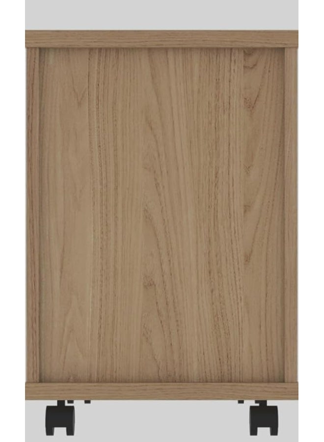 Mobile Wooden Drawer Unit - 3 Drawers with Central Column - Image 3