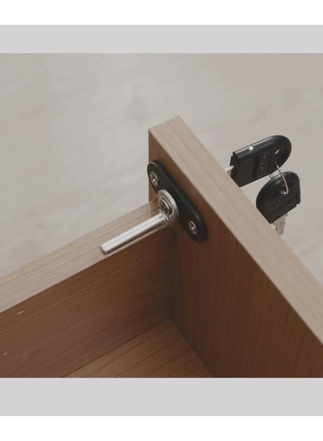 Mobile Wooden Drawer Unit - 3 Drawers with Central Column - Image 4