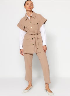 trendyol Buttoned Vest-Pants Knitted Top and Bottom Set TCTAW22US0062  - Image 1
