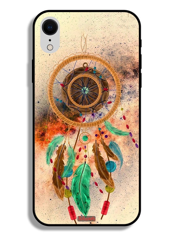 Tolwak Apple iPhone XR Protective Case Mandala Hanging Feathers - Image 2