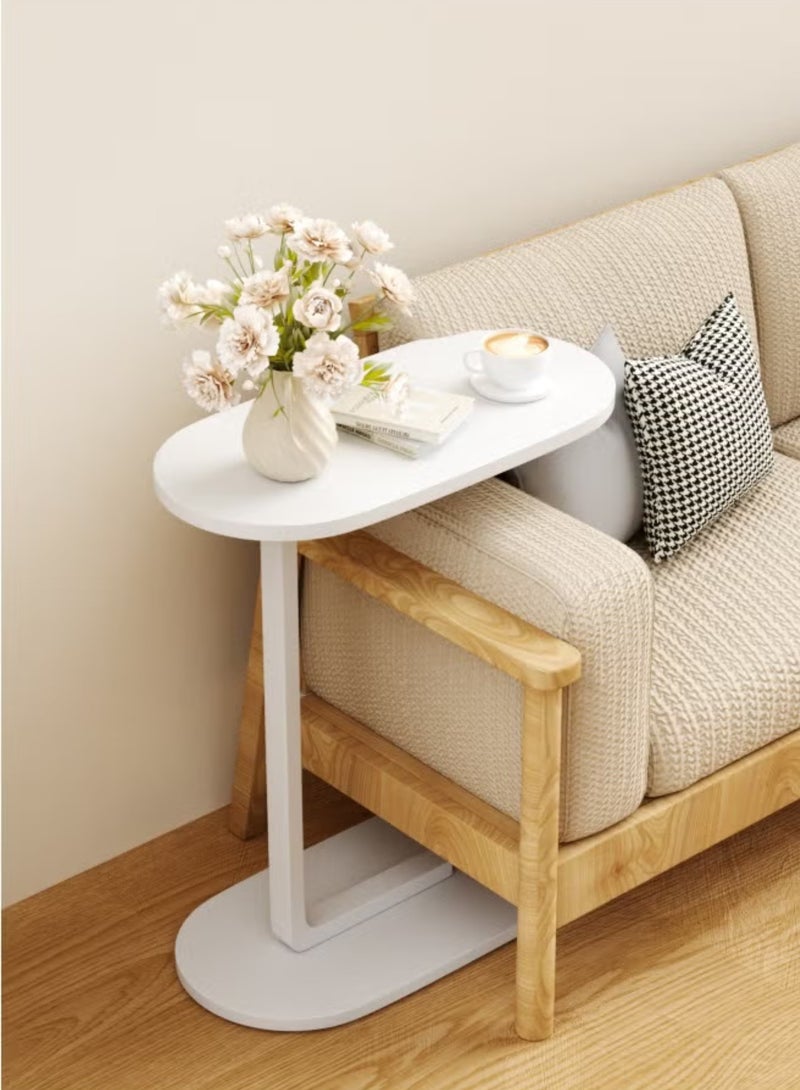 ماساجا طاولة جانبية للأريكة، طاولة جانبية على شكل حرف C، طاولة قهوة، طاولة صغيرة لغرفة المعيشة، غرفة النوم، مقاس 45*30*60 سم. - Image 5