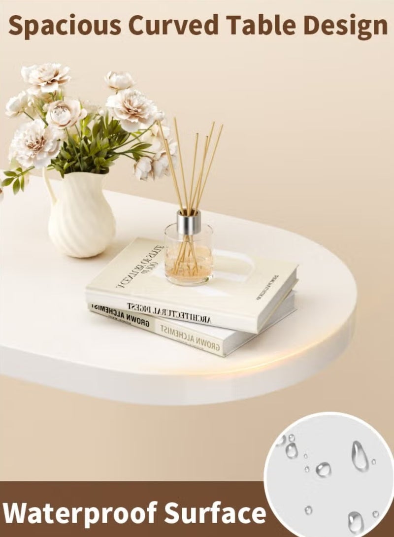 ماساجا طاولة جانبية للأريكة، طاولة جانبية على شكل حرف C، طاولة قهوة، طاولة صغيرة لغرفة المعيشة، غرفة النوم، مقاس 45*30*60 سم. - Image 3