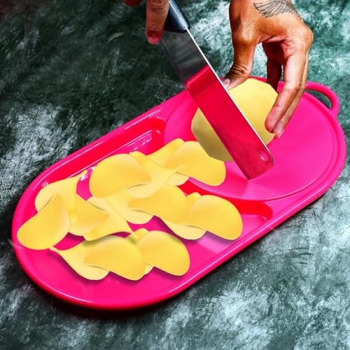 DeoDap Chopping Board 1 Pc – Plastic Kitchen Chopping Board with Sliding Tray, Multipurpose Cutting Board for Vegetables, Fruits & Meat, Food Prep, Transfer & Storage, Easy to Clean Kitchen Tool - Image 2