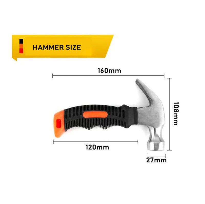 cSeao Picture Hanging Kit, cSeao 415 Pieces Hardware Nail Assortment Kit & 8oz Claw Hammer,Mini Hammer with Anti-Slip Handle,Common Nails, Wood Nails, Picture Hanging Nails, Wall Nails for Hanging - Image 3