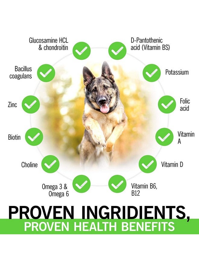 فيتامينات متعددة ٤ في ١ من آي إي للكلاب | دعم المفاصل، صحة المناعة، صحة الجلد والقلب | دعم مفصل الورك، فراء الجلد، صحة القلب، الأمعاء والمناعة | ٩٠ قرصًا طريًا للمضغ - Image 4