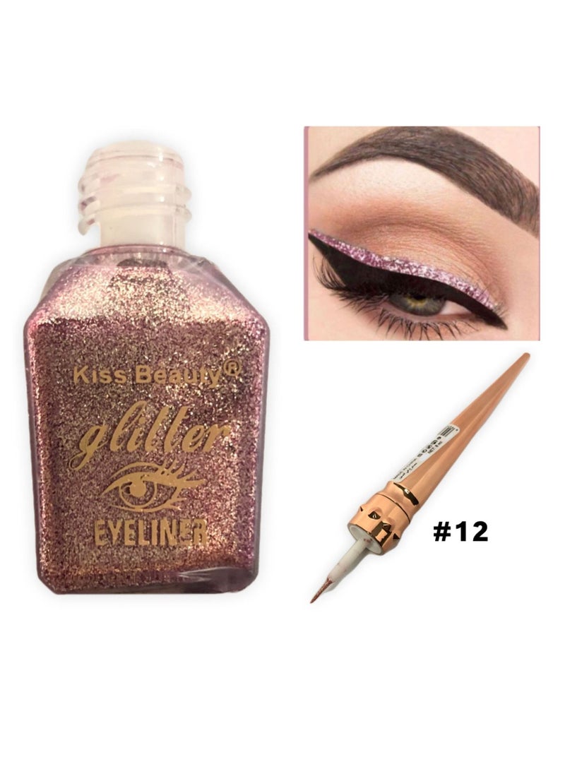 Kiss Beauty - Multipurpose Glitter Eyeliner 8 ML Color #12 - Image 1