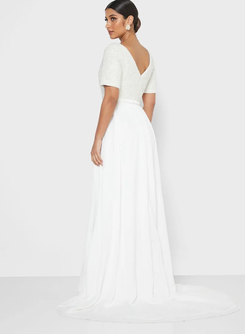 Chi-Chi London Embroidered Lace Dress