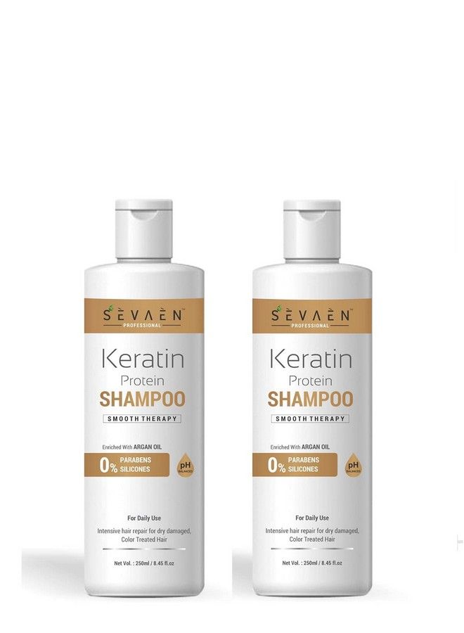 SEVAEN Keratin Smooth Therapy Shampoo Anti Dandruff (Pack Of 2) For All - Image 1