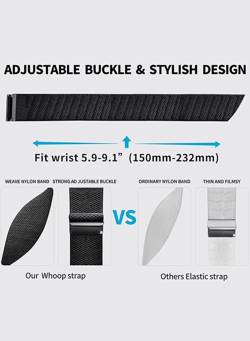 Nylon Sport Band Compatible with Whoop Band 5.0 MG Strap, Breathable Replacement Wristbands, Waterproof Straps Connector, Adjustable Strap Wearable for Gym / Hiking - Image 5