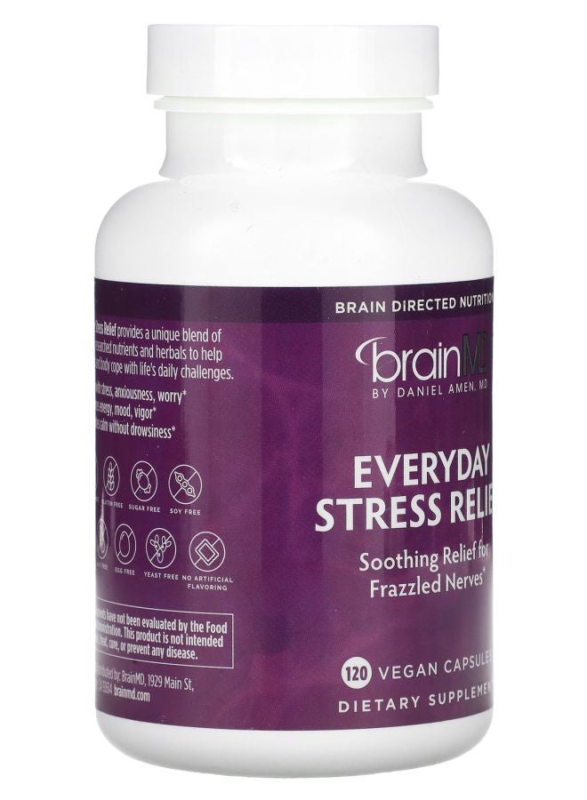 BRAINMD Everyday Stress Relief 120 Vegan Capsules - Image 2
