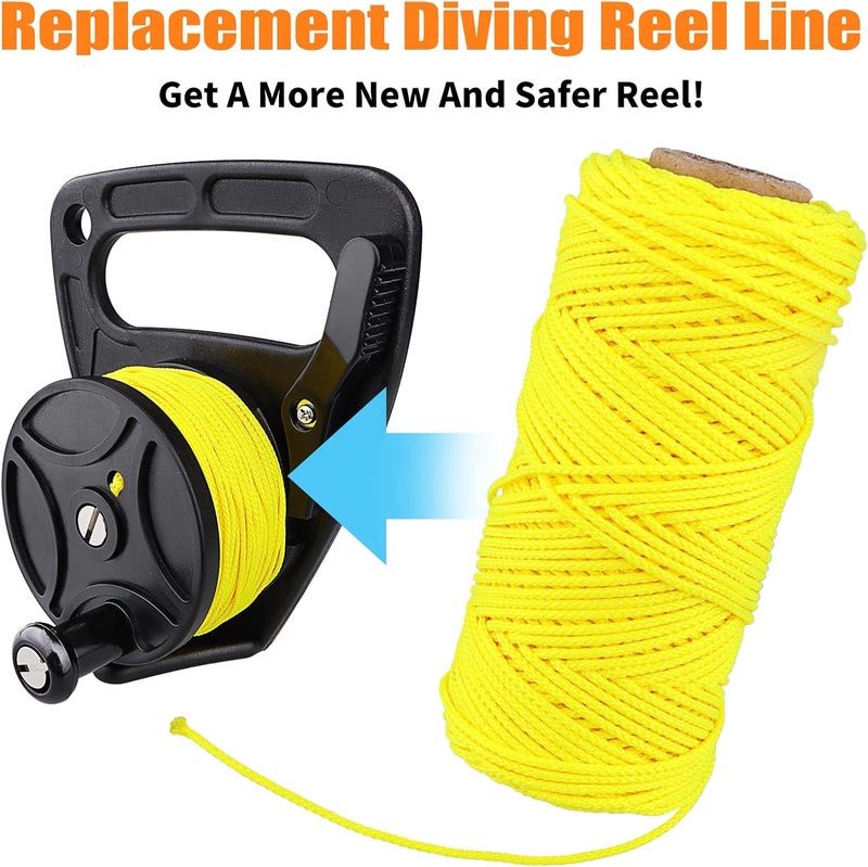 Pluzluce 150ft Scuba Diving Reel Line Replacement,2mm High Strength Spool Reel Line Cord for Scuba Dive Reel - Deep Sea, Wreck and Cave Diving, Safety Dive Marker, Dive Float Flag - Image 2