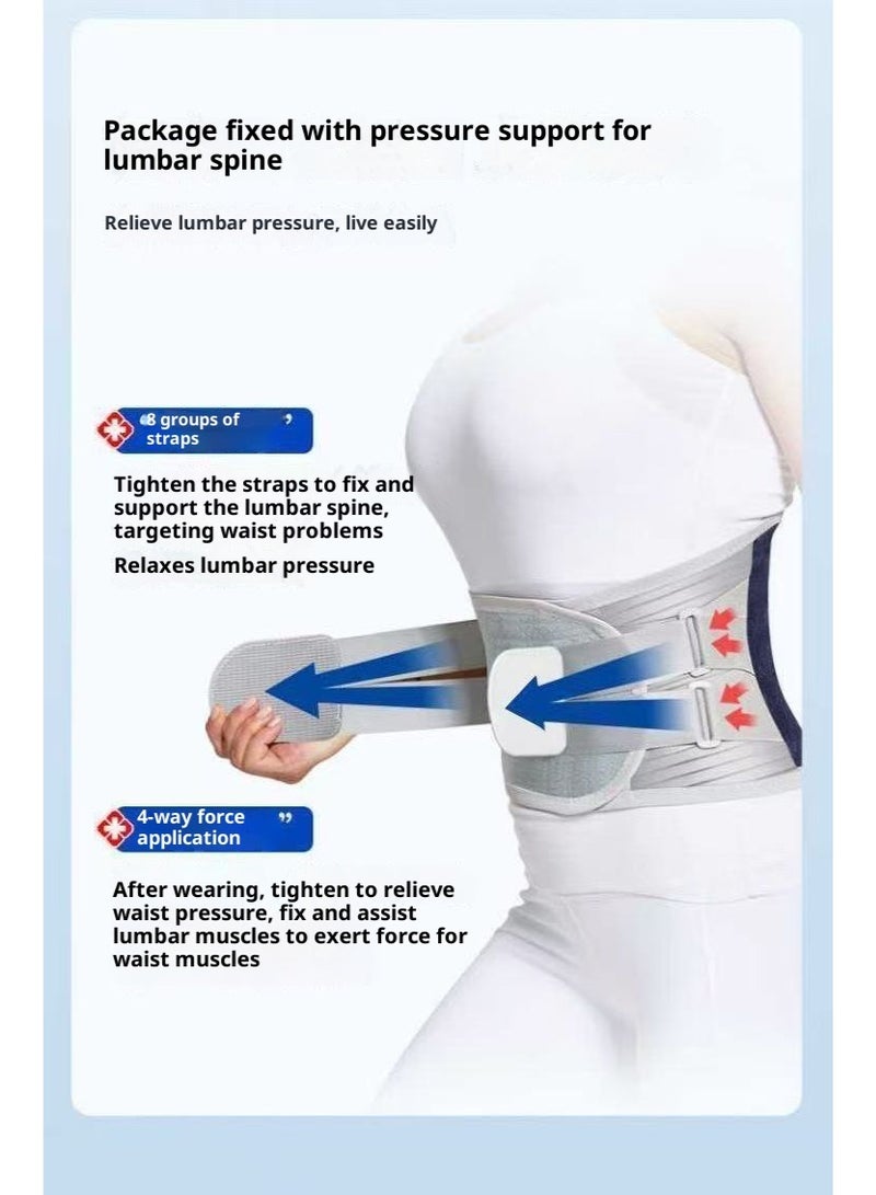Back Brace Lumbar Support Belt for Lower Back Pain Relief, Breathable Back Support Belt with 4 Metal Support Stays for Heavy Lifting, Work and Exercise, Men and Women, L - Image 5