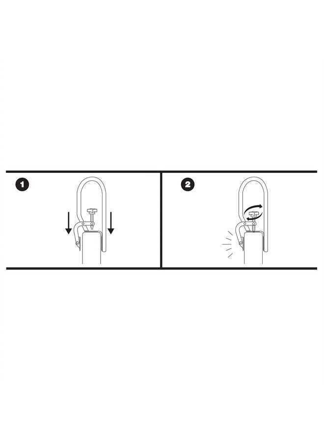 careX White Bathtub Rail - Grab Bars for Bathroom, Bathtubs & Showers - Side Hand Grip Railing & Support - Shower Handle & Bath Tub Bar Clamps for Seniors & Elderly - Image 5