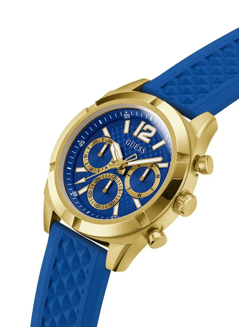 GUESS Mens Blue Gold Tone Multi-function Watch - GW0729G1 - Image 2