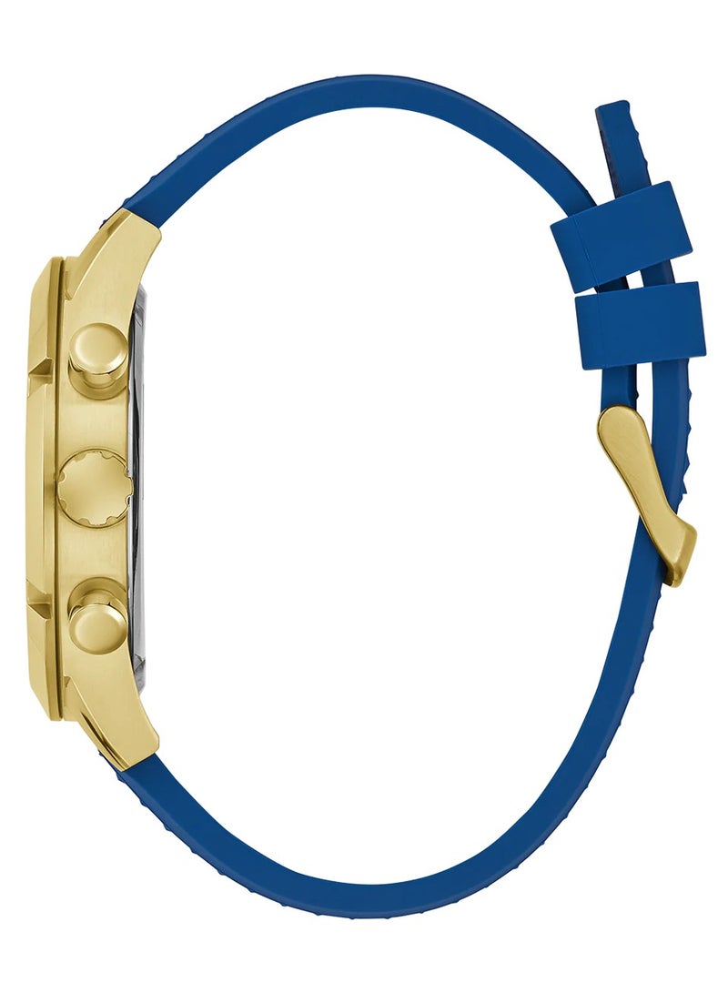 GUESS Mens Blue Gold Tone Multi-function Watch - GW0729G1 - Image 3