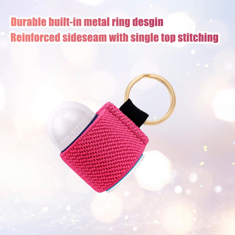 LUCKINEE 4PCS Lip balm Holder Keychain Bulk Lip Gloss Holder Key chain Lipstick Holder KeyChian Mini Lip Balm Holder Compatible with ChapStick, Summer Fridays - Image 3