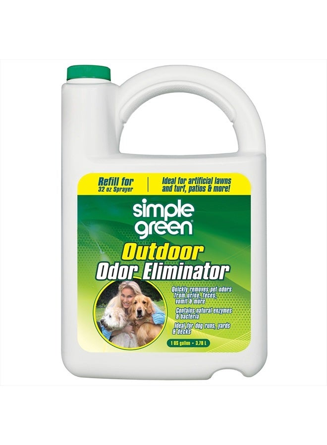 simple green Outdoor Odor Eliminator for Pets, Dogs, 1 gallon Refill - Ideal for Artificial Lawns & Patio, Milky White - Image 1