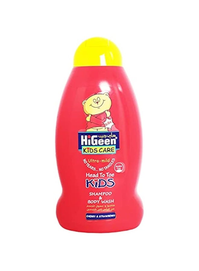 Bibo Kids Care Cherry & Strawberry Shampoo And Body Wash (500ml)