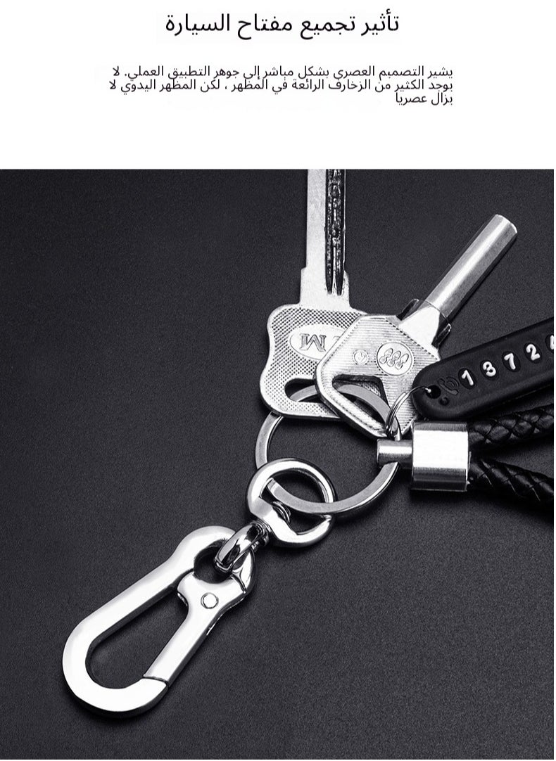 Generic - Durable Anti-Lost Keychain for Cars & Luggage - Stainless Steel Key Ring with Engravable ID Tag - Waterproof & Rustproof Design for Vehicles, Bikes, Travel - Image 1