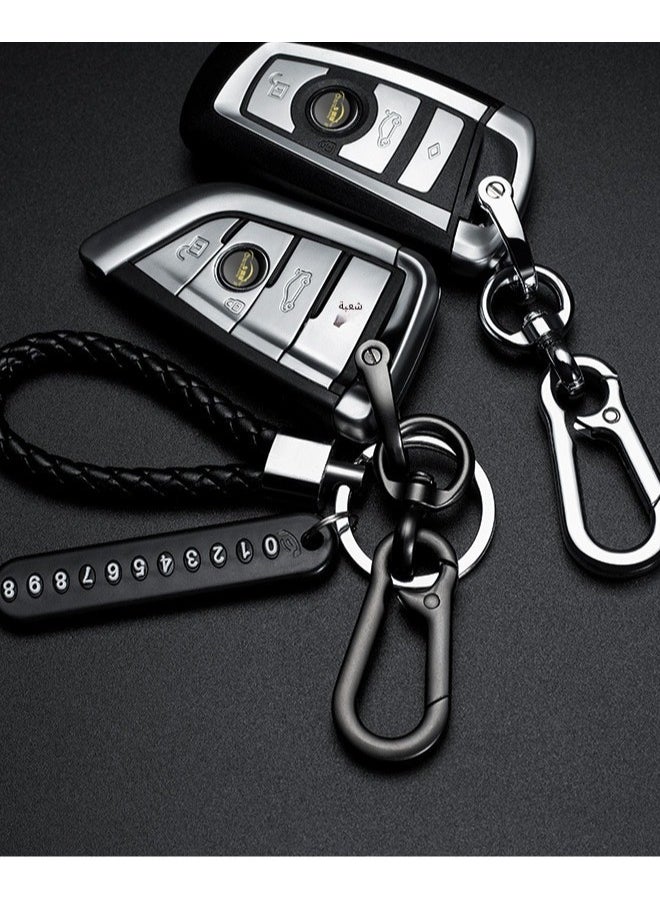 Generic - Durable Anti-Lost Keychain for Cars & Luggage - Stainless Steel Key Ring with Engravable ID Tag - Waterproof & Rustproof Design for Vehicles, Bikes, Travel - Image 1