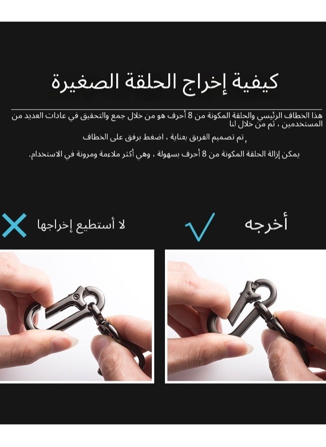 Generic - Durable Anti-Lost Keychain for Cars & Luggage - Stainless Steel Key Ring with Engravable ID Tag - Waterproof & Rustproof Design for Vehicles, Bikes, Travel - Image 1