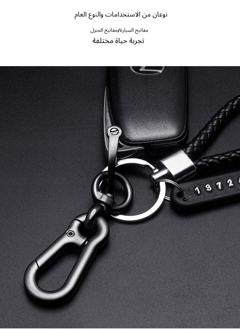 Generic - Durable Anti-Lost Keychain for Cars & Luggage - Stainless Steel Key Ring with Engravable ID Tag - Waterproof & Rustproof Design for Vehicles, Bikes, Travel - Image 1