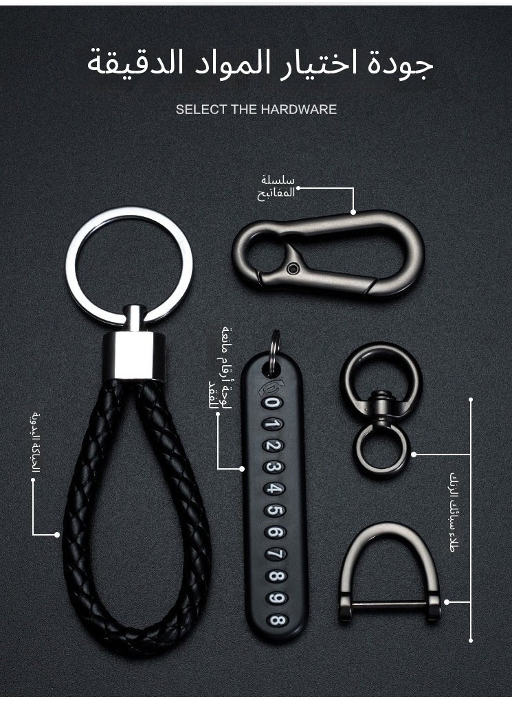 Generic - Durable Anti-Lost Keychain for Cars & Luggage - Stainless Steel Key Ring with Engravable ID Tag - Waterproof & Rustproof Design for Vehicles, Bikes, Travel - Image 1
