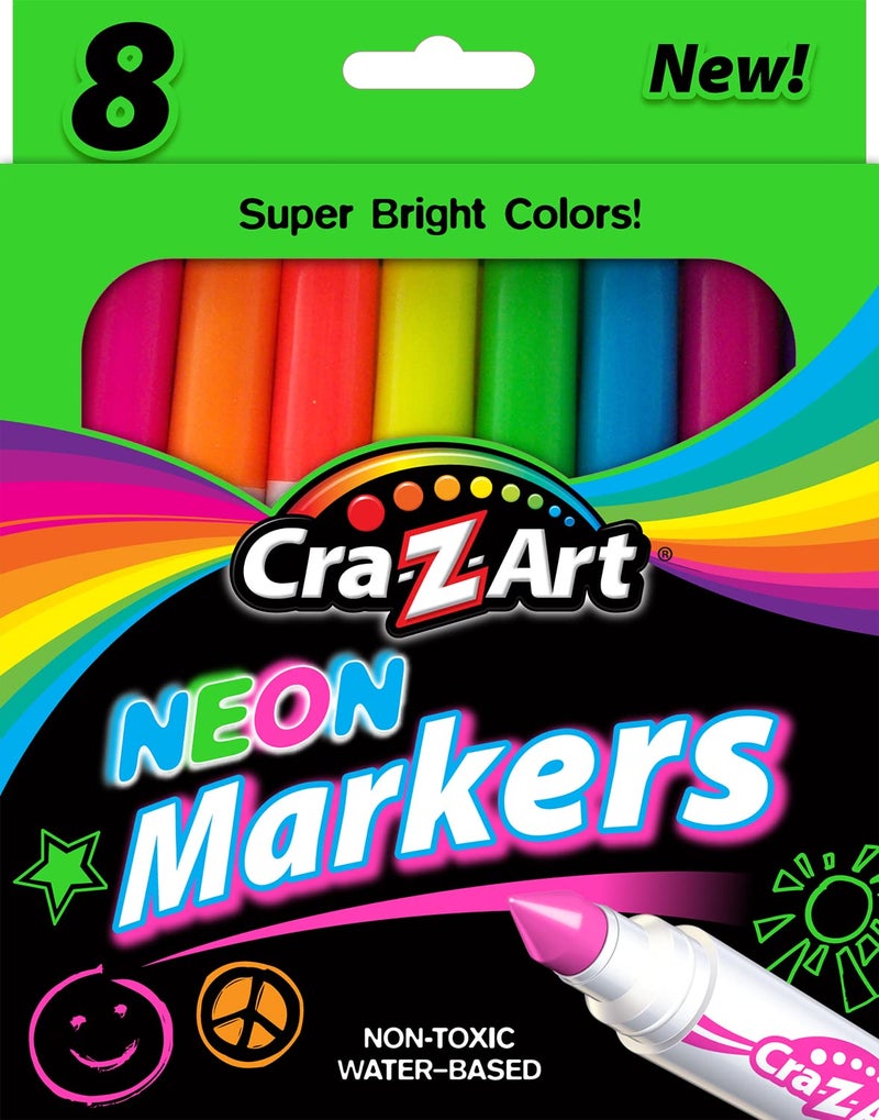 CraZArt Neon Broadline Markers 8 Count 10112 - Image 2