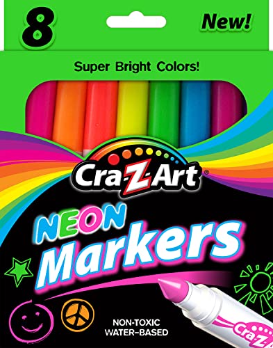 CraZArt Neon Broadline Markers 8 Count 10112 - Image 1