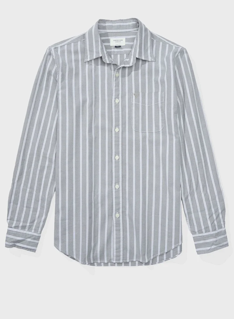 American Eagle Striped Slim Fit Shirt