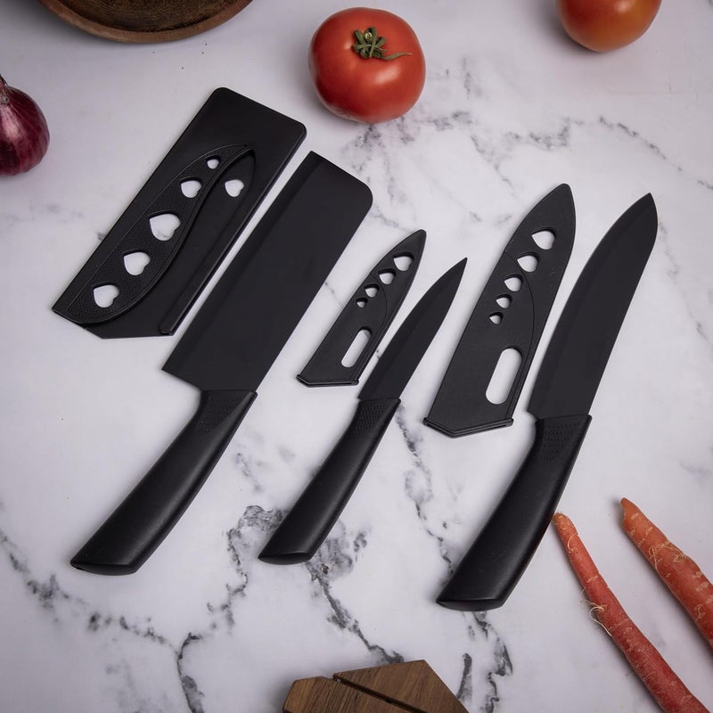 McCook Stainless Steel 3 Pieces Chef Knife SetMeat Knife with Sharp Blade with Ergonomic Handle for Home Kitchen and Restaurant - Image 3