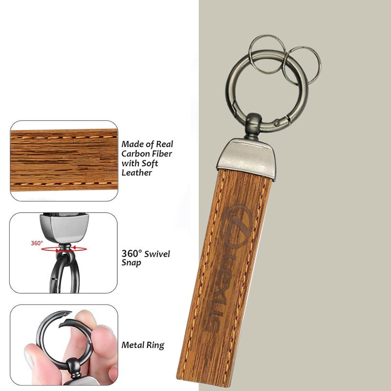 LEXUS Car Keychain with Metal Ring and PU Leather Strap – Premium Finish Durable Key Ring for Car Keys, Bike Keys and Home Keys, Sleek Minimal Design with Secure Key Holder Loop - Image 5