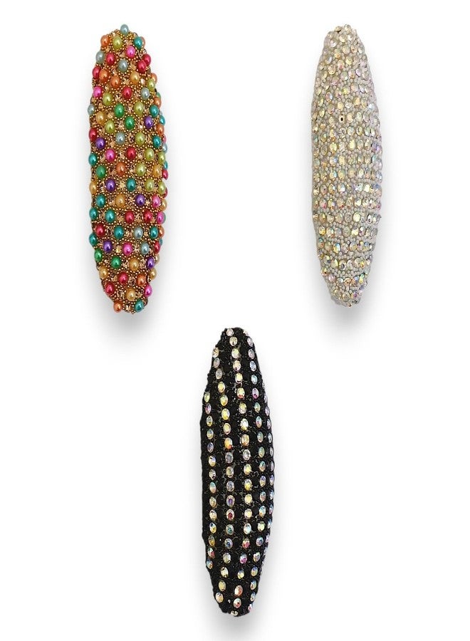 ACCESSHER Women and Girls Stylish Brooches & Pin Set For Saree Pleats Multipurpose Decorative Clip on Safety Pin for Saree Hijab Dress Kurtis Pallu Dupatta Pack of 3) - Image 1