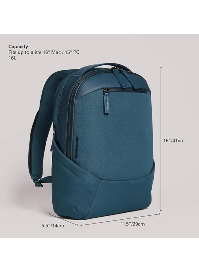 Troubadour Apex Compact Backpack 3.0 Premium Versatile Backpack Made of Lightweight, Waterproof Great for Travel, Work, the Gym, Sports, Airforce Blue - Image 2